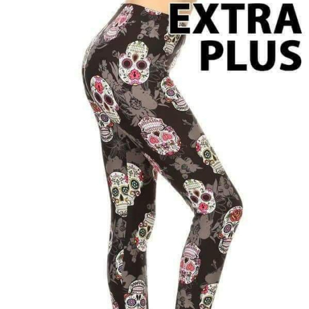 Queen/EP Floral Sugarskull Leggings